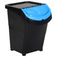 thumbnail image 5 of vidaXL Poubelles Empilables avec Couvercles 3 Pcs Noir PP 120 L, 5 of 5