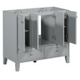thumbnail image 4 of Dasun 36'' Bathroom Vanity without Countertop,Solid Wood Frame Bathroom Storage Cabinet Only, Freestanding Vanity with 4 Soft Closing Doors& 2 Drawers, Grey, 4 of 5