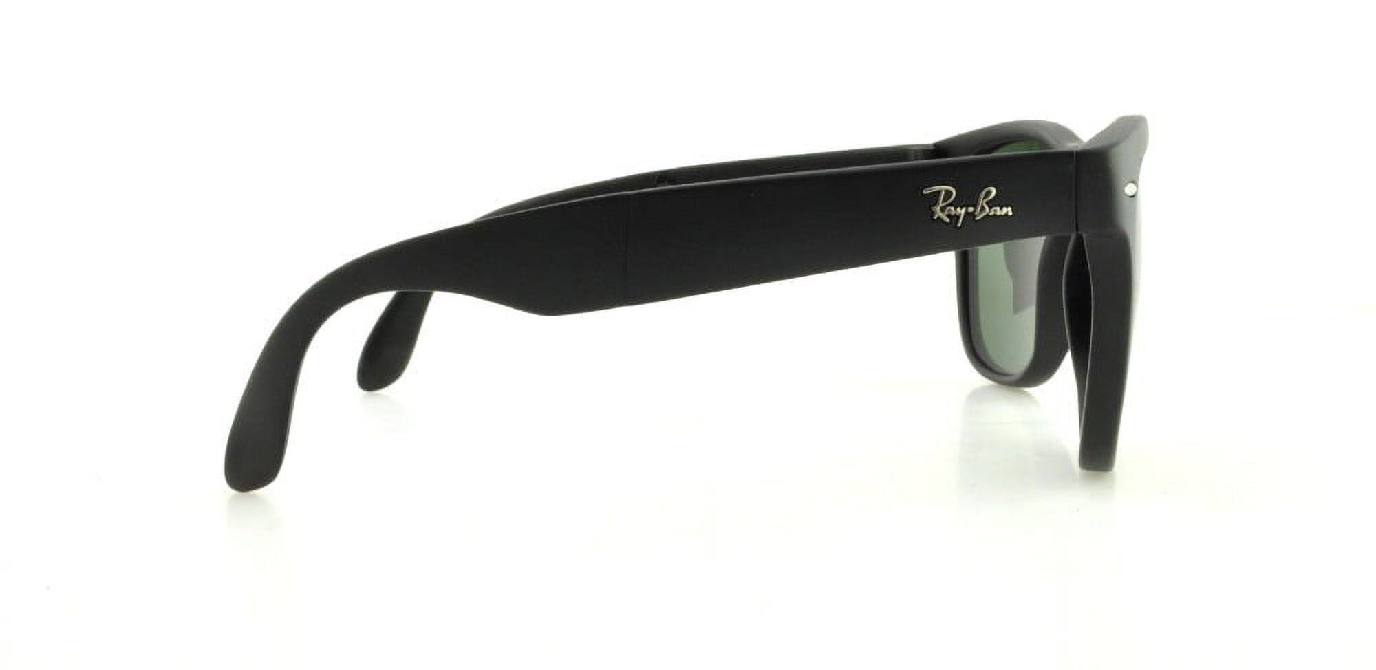 Ray Ban RB 4105 601-S Folding Wayfarer - Black Matte/Green by Ray Ban for Men - 50-22-140 mm Sunglasses
