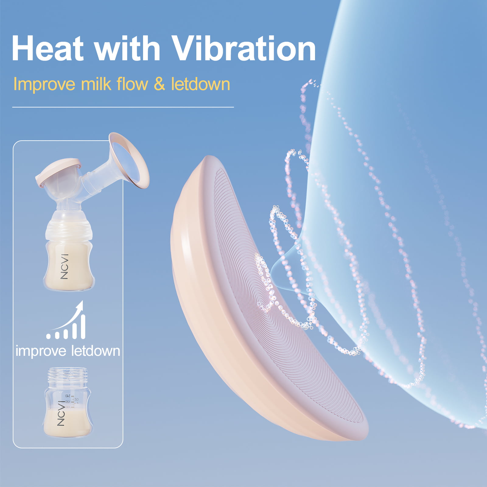 Horigen Breast Lactation Massager Vibration Heat 2 in 1 Relieve