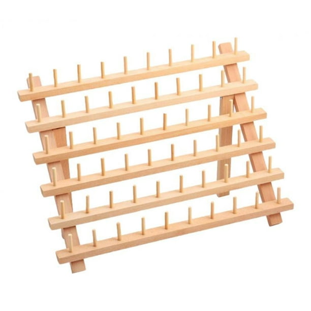 SAND MINE Wooden Thread Rack Sewing and Embroidery Thread Holder 60 Spools  2 Pack