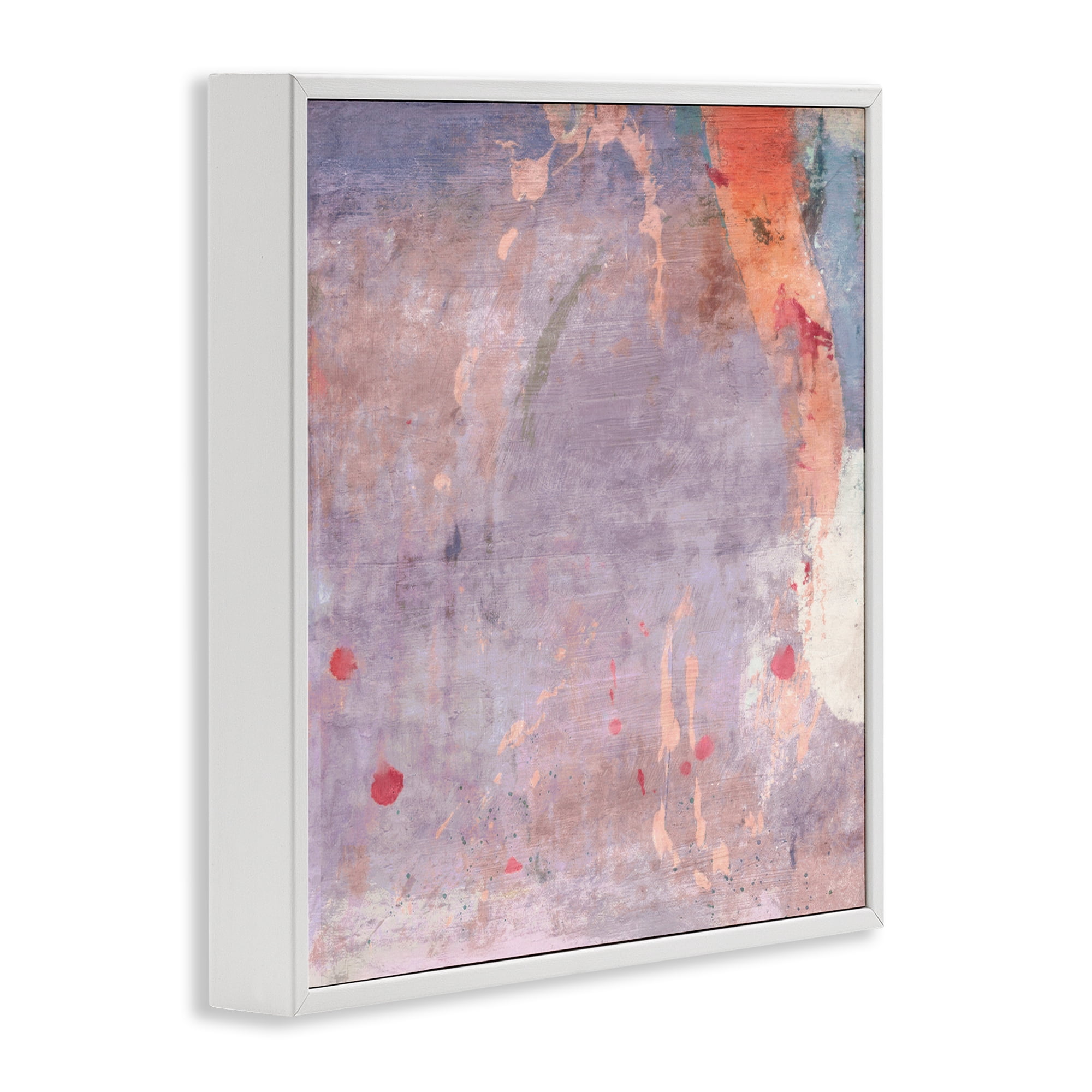 Stupell Industries Abstract Purple Ombre Abstract Painting White Framed Art Print Wall Art, 17 x 17