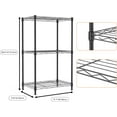 thumbnail image 3 of M MZG 3-Shelf Adjustable Heavy Duty Metal Steel Wire Rack Storage Shelving Unit for Kitchen, Garage Utility Storage Shelf (Black, 3 Tier, 11.8" D × 17.7" W × 28.8" H), 3 of 7