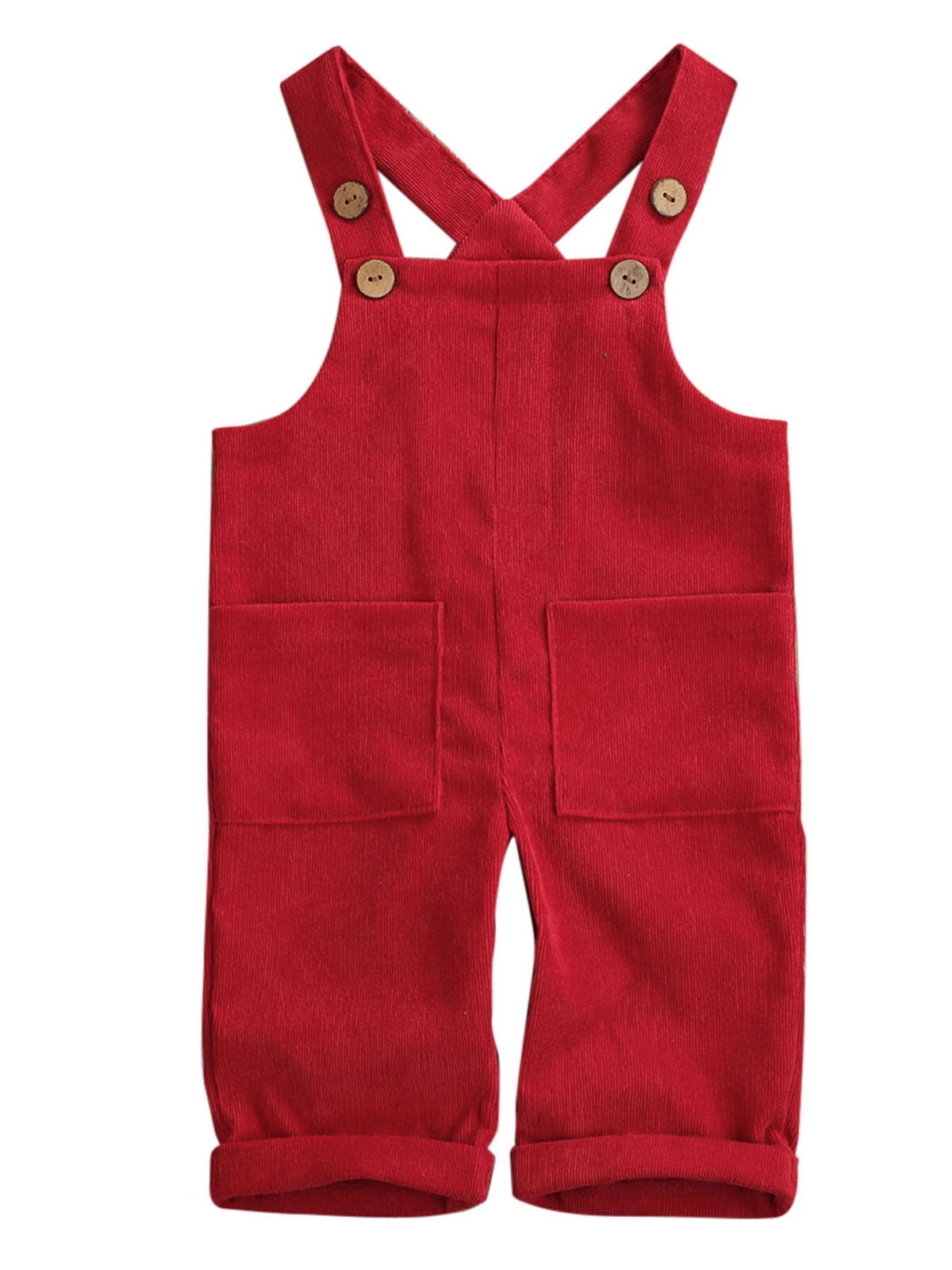 Hirigin Toddler Kid Baby Boy Girl Corduroy Romper Jumpsuit Bib Pants