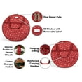 thumbnail image 3 of Covermates Keepsakes Christmas Wreath Storage Bag - Heavy Duty Polyester - Interior Pouch - Dual Zipper Pulls - Holiday Storage, Red Snowflake, 3 of 9