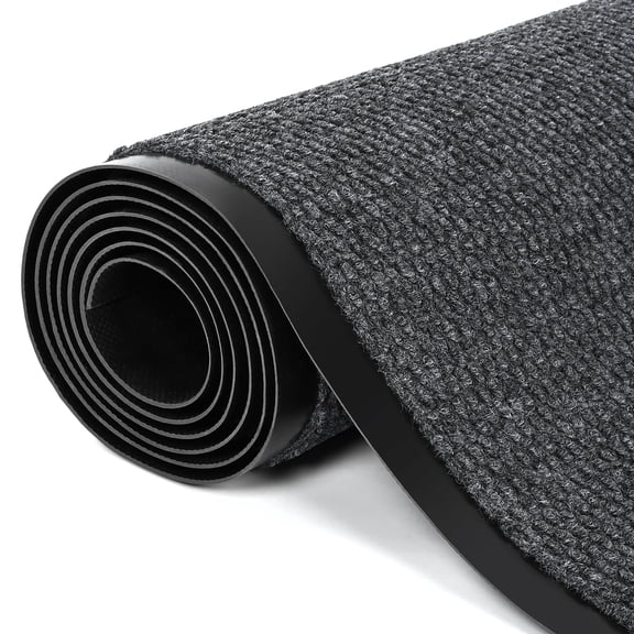 OVYEOFR 3ft x 10ft Commercial Rug, Non-Slip Entrance Mat, Indoor Outdoor Hallway Runner Rug for Home Office High Traffic Area, Gray