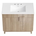 thumbnail image 4 of Sink Vanity Cabinet, White Oak, Melamine Wood , Hotel Bedroom Bathroom, Modern Contemporary HB36122, 4 of 11
