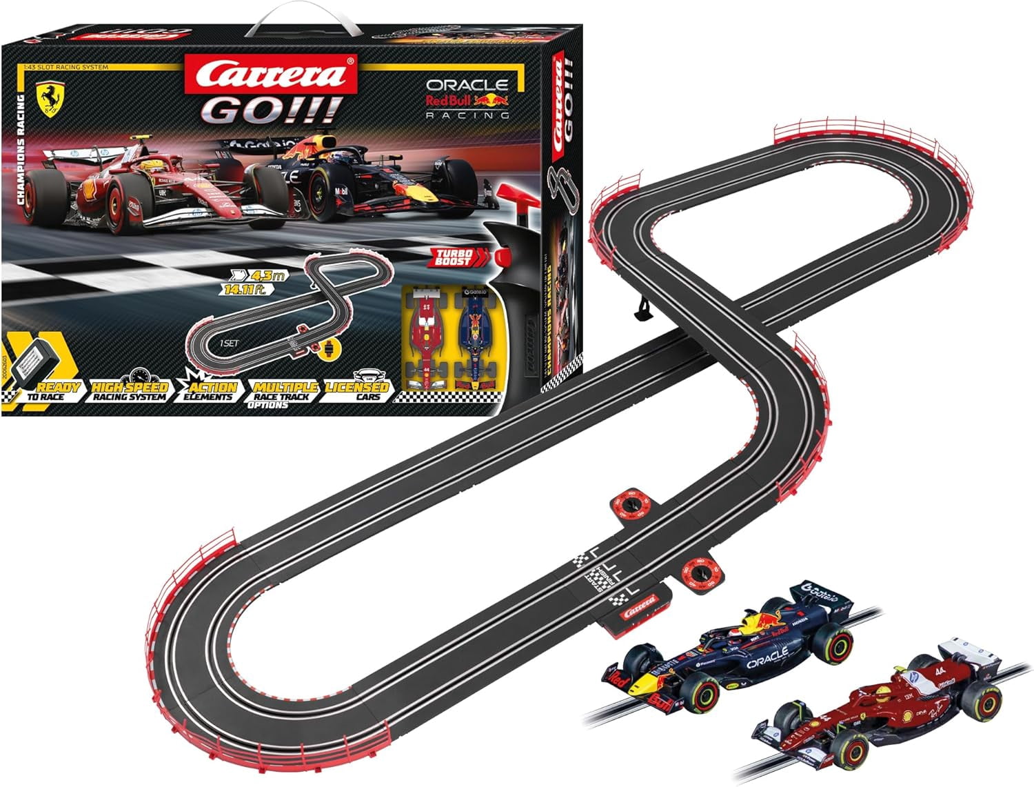 Carrera GO!!! Ferrari Race Spirit 1:43 Scale Electric Slot Car