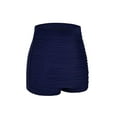thumbnail image 3 of Women’s Shirring Swim Shorts Tummy Control Bathing Suit Bottoms High Waist Board Shorts, 3 of 4