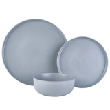 Beautiful Modern Dots 12 Piece Stoneware Dinnerware Set Cornflower Blue ...