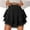 Black, variant on Olyvenn Fashion Flowy Shorts for Women Ruffle Skorts Mini Skirts High Waisted Teen Gilrs Tennis Skort Summer Shorts Army Green L