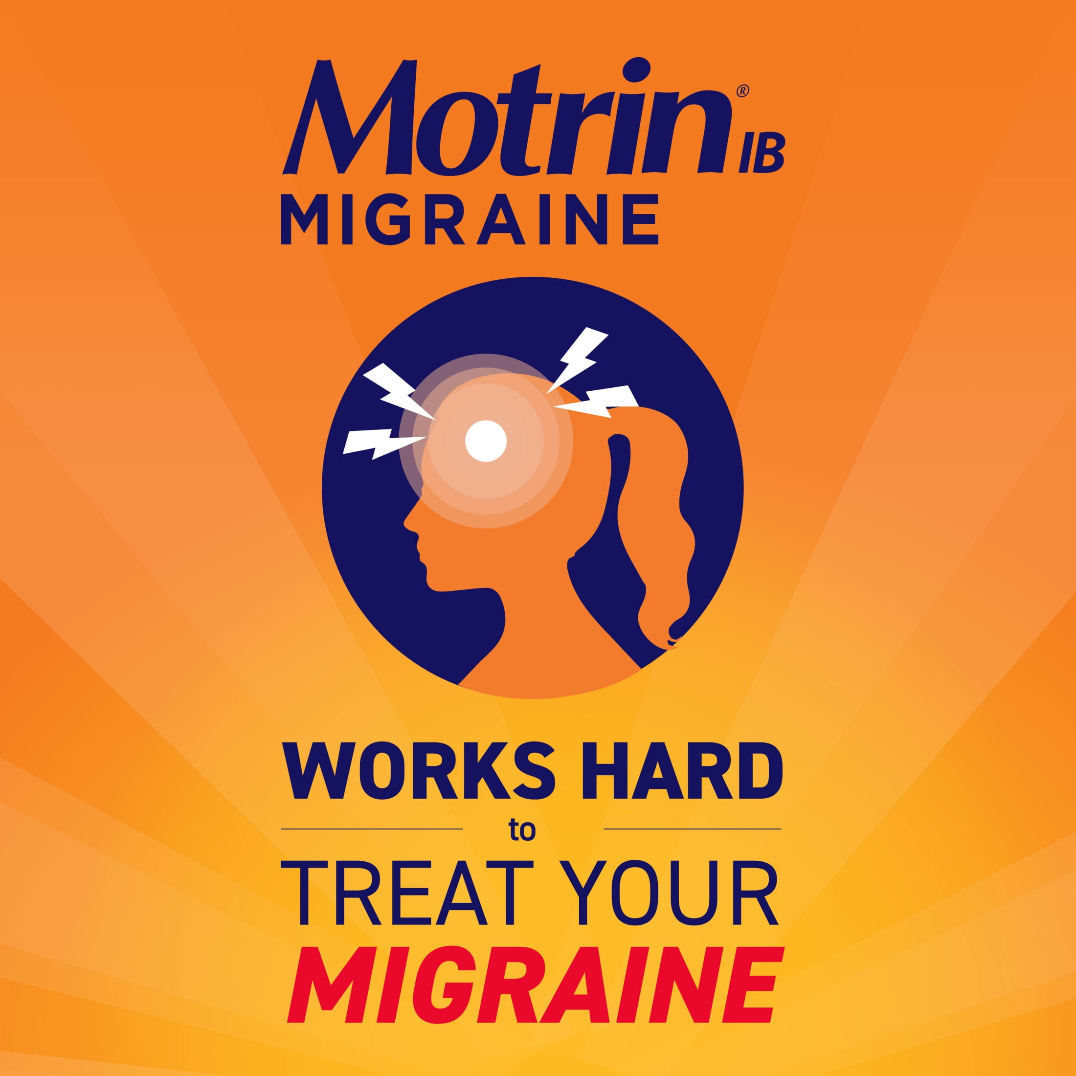 (3 pack) Motrin IB Migraine Relief Liquid Gel Capsules, 200 mg Ibuprofen, 80 Count