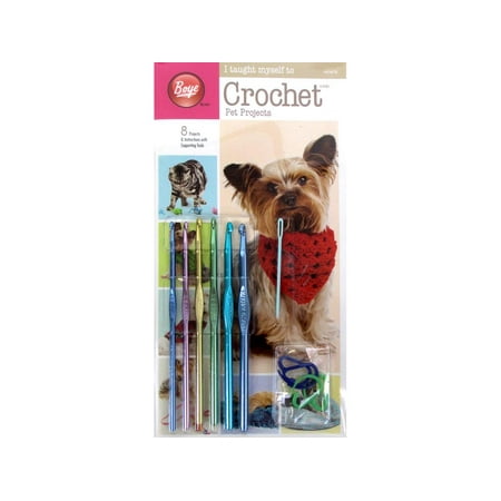 Boye I Taught Myself To Crochet Pet Projects Kit, 1 (Best Learn To Crochet Kit)