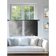 thumbnail image 4 of Sheer Curtains 45 Inch Length 2 Panels Set for Kitchen, Black Grey Ombre Semi Sheer Curtains for Windows, Coastal Beach Modern Abstract Art Voile Window Treatments Rod Pocket Curtain, 4 of 7
