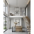 thumbnail image 2 of Vivio Lighting Roxton 8-Light Modern Matte Black Chandelier, 2 of 5
