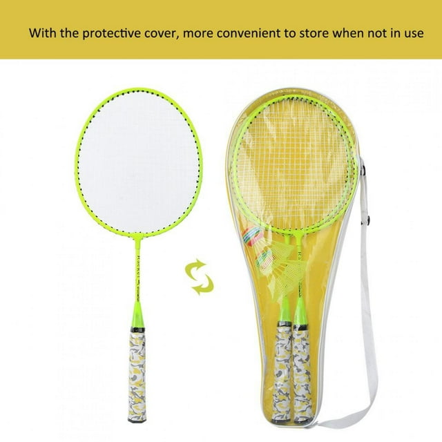 Fyydes Lightweight And Portable Children Badminton Racket, 1 Pair Badminton Racket Set, For Kids Boys Girls Toy
