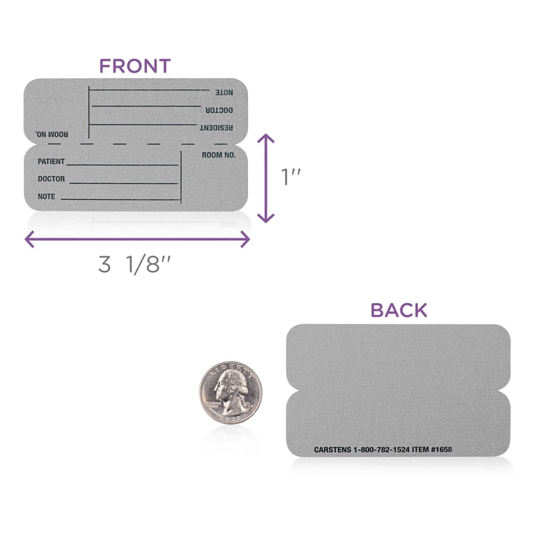 Carstens - Silver Patient / Doctor Preprinted ID Cards for 1.5 4 Ring Binder Spines - Pack of 100 (1658-18) - Ideal Medical Record Labels for 3 Ring Binders - Walmart.com Carstens - Silver Patient / Doctor Preprinted ID Cards for 1.5 4 Ring Binder Spines - Pack of 100 (1658-18) - Ideal Medical Record Labels for 3 Ring Binders - Walmart.com
