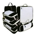 thumbnail image 2 of Abbracc 6Pcs Compression Packing Cubes Carry On Luggage Suitcase Organizer for Traveling Black, 2 of 9
