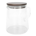 thumbnail image 3 of Ménagère Cafetière avec couvercle en verre résistant à la chaleur avec poignée d'isolation thermique pour thé, lait, jus (500 ml), 3 of 14