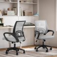 thumbnail image 2 of OWNEN Ergonomic Office Chair Pack of 2, Mid-Back Mesh Desk Chair, Adjustable Swivel Computer Chair with Lumbar Support & Breathable Backrest for Gaming, Work, Study, 300 Lbs Capacity, Light Gray, 2 of 18
