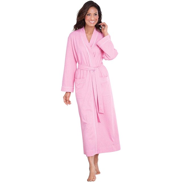 Long Women's Cotton Robes - Soft Robe Womens