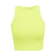 thumbnail image 4 of MEICHEN Short Tops Solid Women's Vest Color Sleeveless Tank Neck Round Women's Blouse Summer Fall Essentials Fashion Clothes, 4 of 4