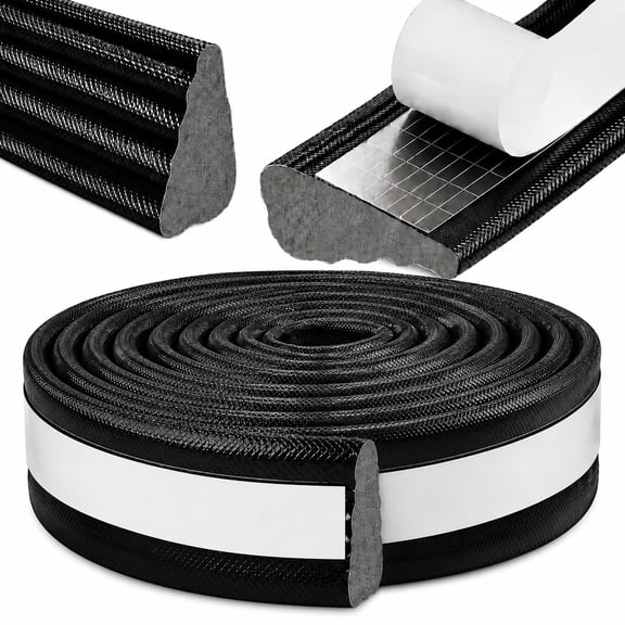 2Pcs×119" Wedge Weather Stripping Door Seal Strip for Door Frame & Window,Self Adhesive Window Insulation Draft Stopper Seal for Winter,Gray Foam Door Gap Filler for Soundproofing Light Blocker