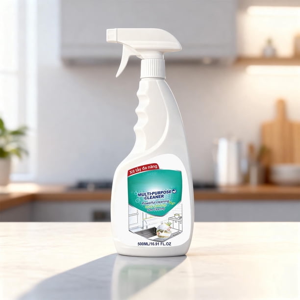 Spray limpiador multiusos 500ml para cocina, baño, cristales, muebles – limpieza rápida sin enjuague para el hogar y la oficina