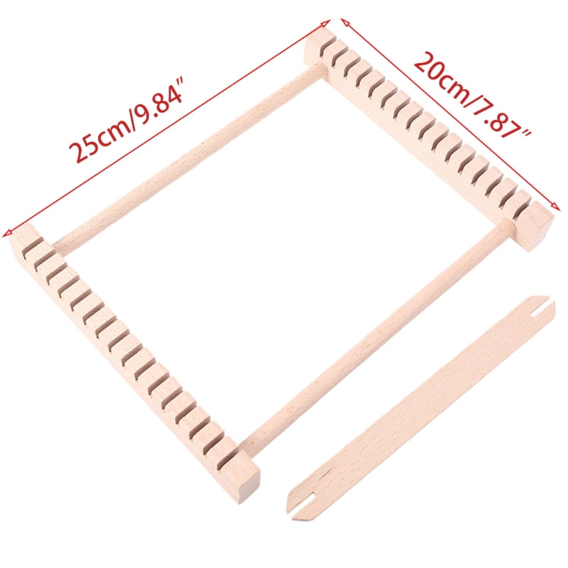 Mini Wooden Knitting Machine Weaving Craft DIY Wool Knitted Handcraft Tool Kids Educational Montessori Toys