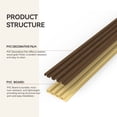thumbnail image 4 of Upick WPC Slat Wall Panels, 7 Pack 94 x 6.61 in 3D Wood Wall Panels Fluted Textured for Interior Wall Decor, Teak, 4 of 8