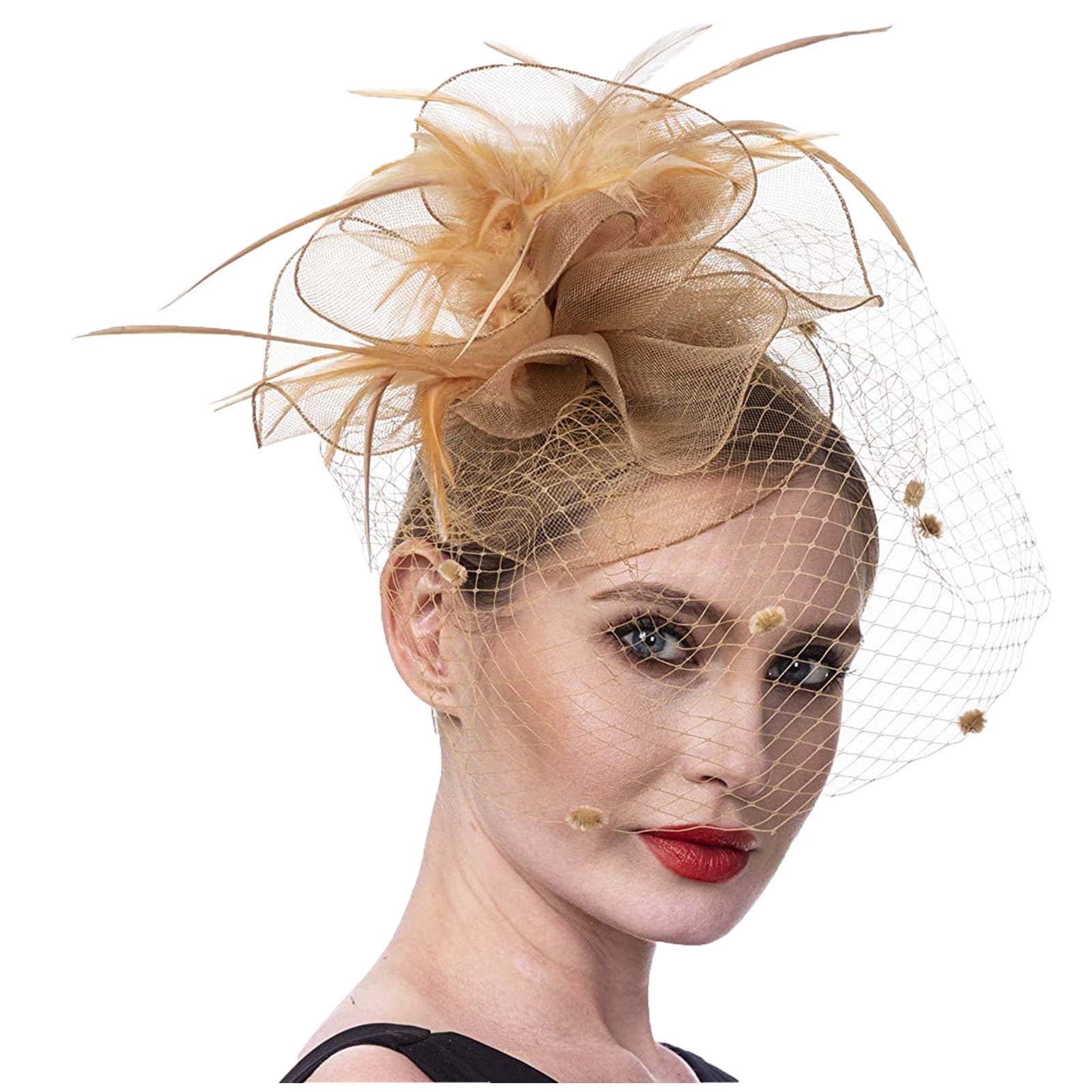 ELFINDEA Headbands for Women Girls Mesh Fascinators Hat Cocktail Party