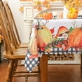 thumbnail image 2 of Fall Tablecloth 60 x 84 Inch, Fall Decorations for Home Buffalo Plaid Pumpkin Fall Table Cloths Seasonal Thanksgiving Decor Scallop Edge Table Cover Party Dining Table Decorations, 2 of 6
