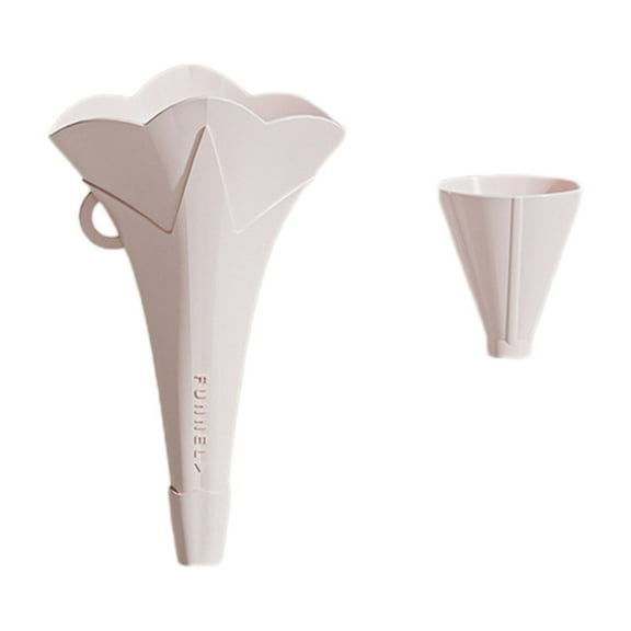 YFTDEF Scalloped Plastic Funnel, Food-Grade Kitchen Funnel, Liquid Pouring Tool, Easy Storage Funnel for Bottles, Versatile for Cooking and Baking Uses