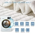thumbnail image 2 of Kasentex  Quilt Set Soft Bedspread - Light Weight, Stone Washed, Down Alternative Fill, Machine Washable Ivory Twin, 2 of 5
