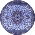 thumbnail image 1 of Ahgly Company Machine Washable Indoor Round Persian Blue Traditional Area Rugs, 8' Round, 1 of 4