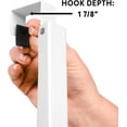 thumbnail image 5 of Over The Door Hanger Foldable Rack, Expandable Metal Hanger Hooks with 3 Sides for Hanging Clothes, White, 5 of 8