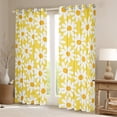 thumbnail image 2 of Feelyou Yellow Groovy Flower Black Out Curtains for Girls, Rustic Daisy Floral Curtains Pack of 2 (42x63 Each), Vibrant Plant Bedroom Curtains, Black Out Curtains Decor, 2 of 6