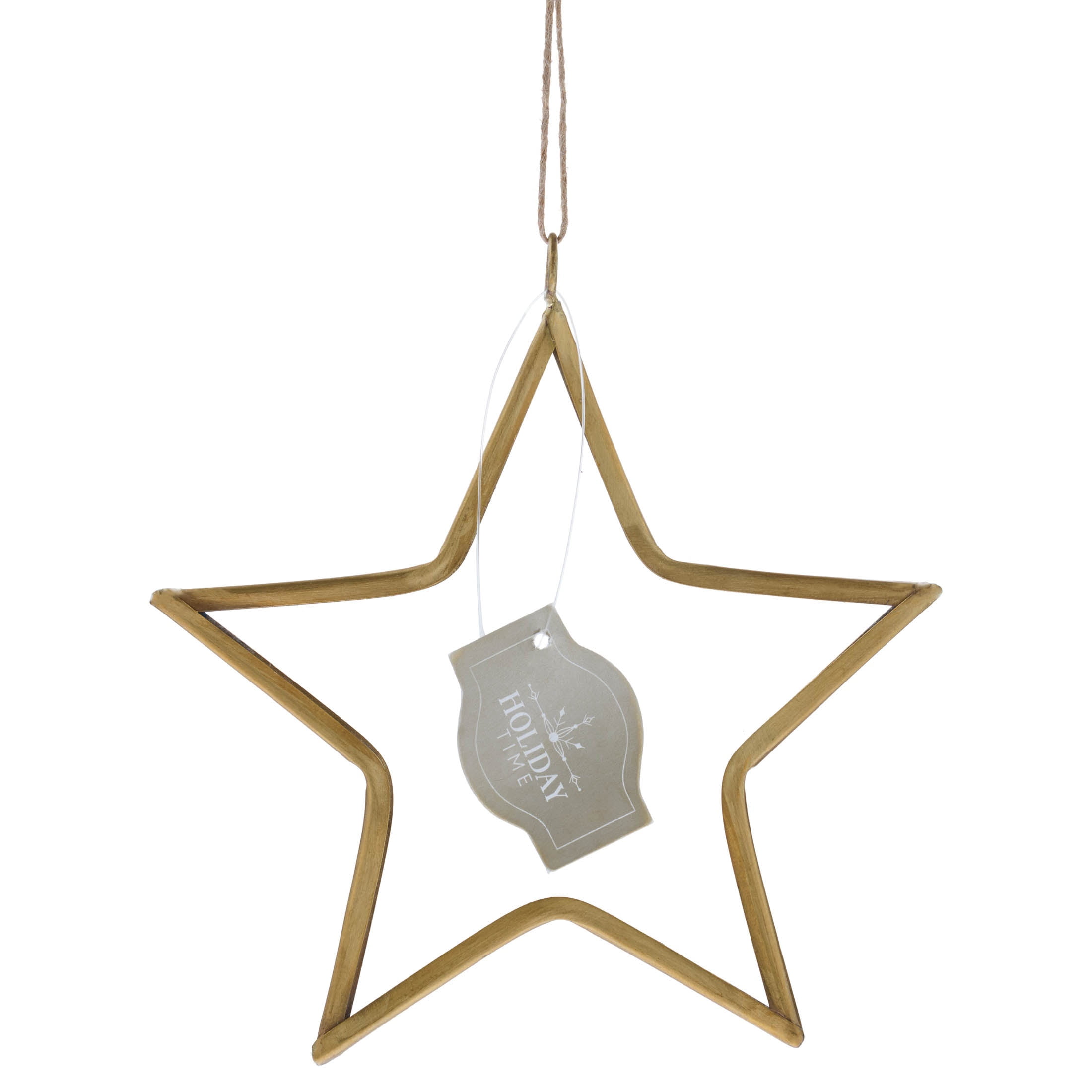 Gold Glass Star Christmas Ornament, 5", by Holiday Time
