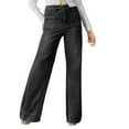 thumbnail image 2 of Hfnxid Wide Leg Jeans for Women High Waisted Stretch Denim Pants Comfy Breathable Work Jeans Summer Trendy Casual Vacation Trousers Black XXL, 2 of 8