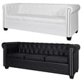 thumbnail image 3 of vidaXL Sofa Chesterfield Settee Couch with Tufted Arms Artificial Leather, 3 of 11