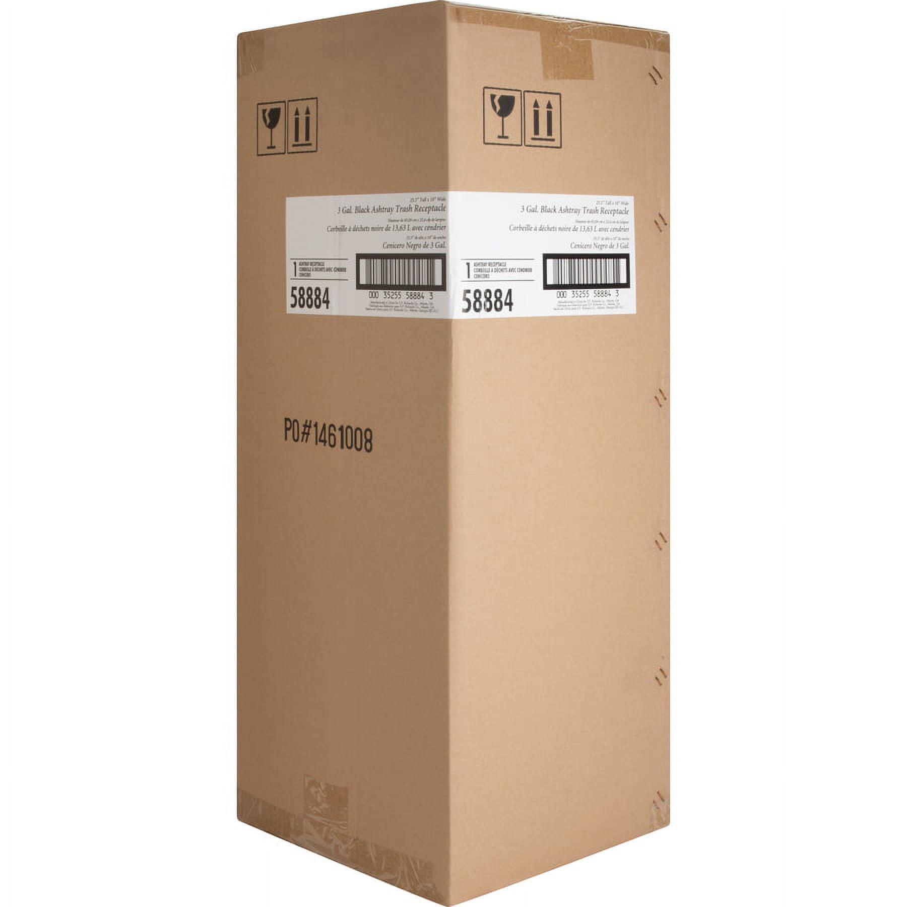 Fire Safe Cigarette Trash Can 3 Gallon Stainless Steel Genuine Joe