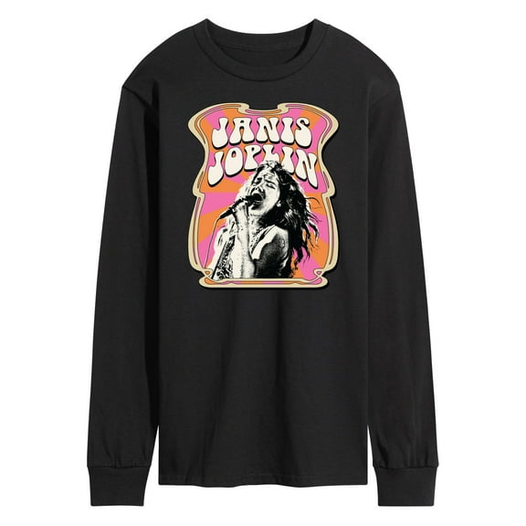 Janis Joplin - Poster Style - Men's Long Sleeve T-Shirt