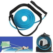 4m/13ft Blue Swim Trainer Belt Swimming Resistance Tether Leash Pool Training Aid Harness,Swim Bungee Cords Resistance Bands