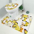 thumbnail image 2 of Yellow Butterfly Pattern Bathroom Rugs Sets 3 Piece,Toilet Cover Set,Absorbent Non Slip Bathroom Mats Sets with U-Shaped Contour Rug Toilet Rug Set, 2 of 5