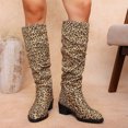 thumbnail image 7 of Women's Chunky Heel Knee High Boots, Fall Winter Pointed Toe Slouch Chunky Heel Boots with Breathable Lining, Trendy Footwear for Daily Leisure, 7 of 7
