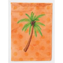 Palm Tree Orange Polkadot Flag - Garden Size