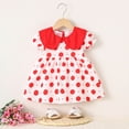 thumbnail image 2 of Tranfacy Kids Girls 6 Months To 3 Years Summer Print Round Neck Dress Short Sleeve Sweet Casual Style, 2 of 5