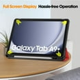 thumbnail image 3 of Allytech Slim Case for Samsung Galaxy Tab A9+ Plus 11" SM-X210 X215 X216, With Pen Holder Multi Angle Viewing Stand Slim Fit Protective Shockproof Flip Cover, Red, 3 of 9