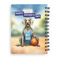 thumbnail image 2 of Happy Father's Day Weimaraner Playing Basketball with Best Dad Jersey Spiral Bound Journal Weim Gray Ghost Dog Lover 5x7in Spiral Notebook - 13006, 2 of 5