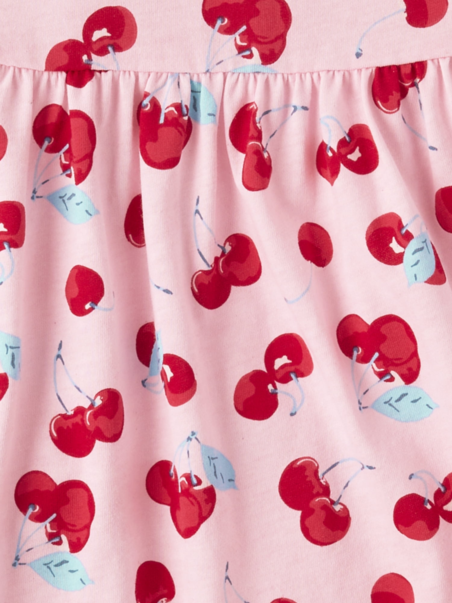 The Children's Place Baby & Toddler Girls Short Sleeve Cherry Babydoll Dress, Sizes 6M-5T